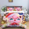 New Pokémon Jigglypuff print three-piece bedding set, including 1 duvet cover and 2 pillowcases, suitable for adults and childre