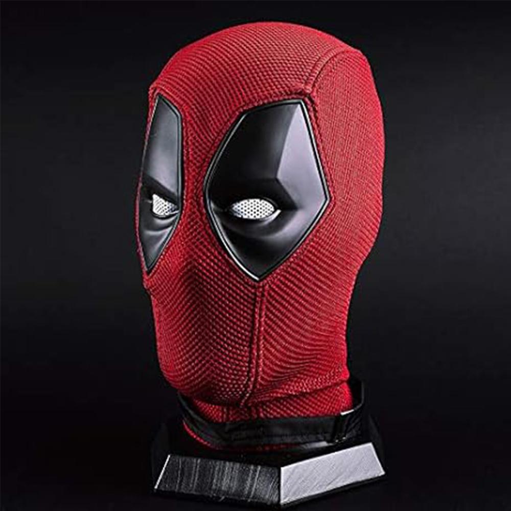Deadpool Helmaske Pustende Strikket Maske for Halloween Cosplay, Rød