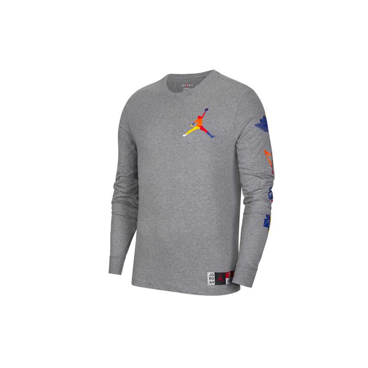 Jordan Sweatshirts Men's Carbon Gray Crew Neck Moderate Other DA6763-091