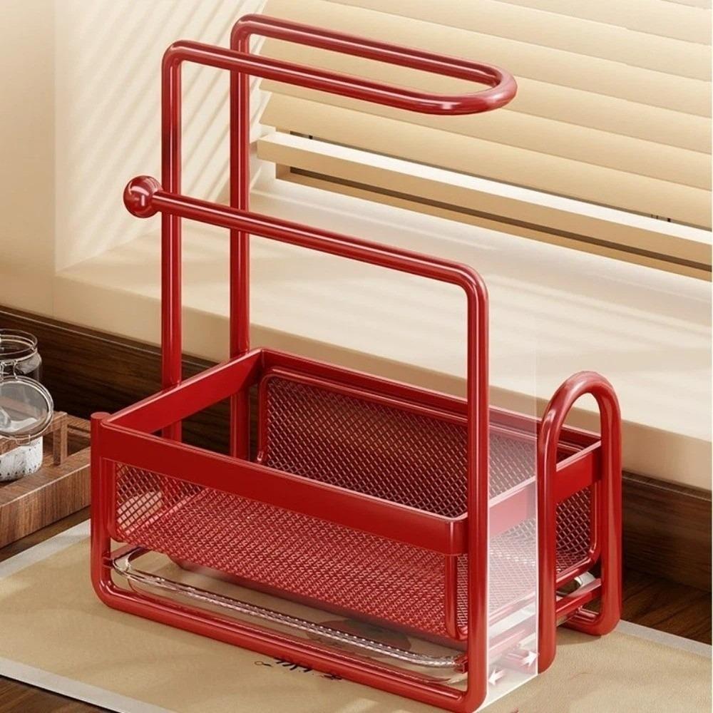 Multi-Function Metal Frame Sink Organizer Rack Layered with Water Tray Kitchen Organizer Sturdy Dishcloth Storage Shelf Kitchen