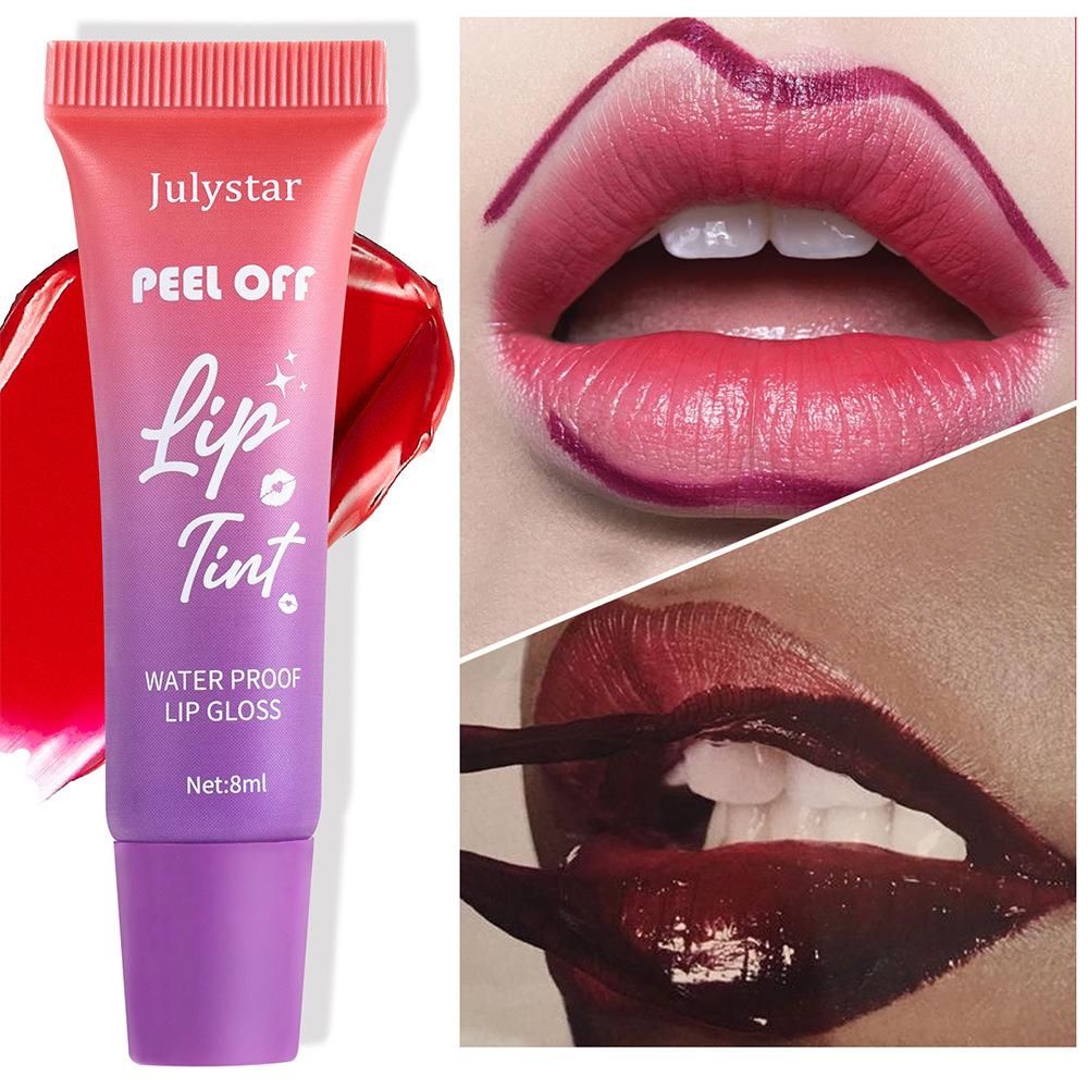 Fruchtiges Lippen-Make-up, Tear Lip Glaze Mist, mattes Finish mit Basisfarbe, wasserfester Tear Lip Glaze, feuchtigkeitsspendender Candy-Lippenstift