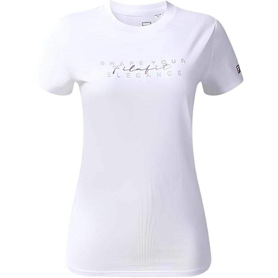 

New FILA Athletics T Shirt Women s Jade White A11W231110F-WT S