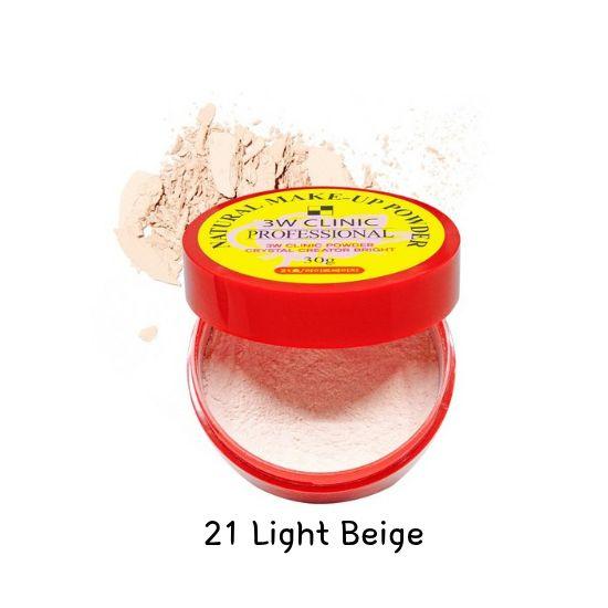 3W Clinic Natural Make-Up Powder Oil Control Finishing Face Powder 30g