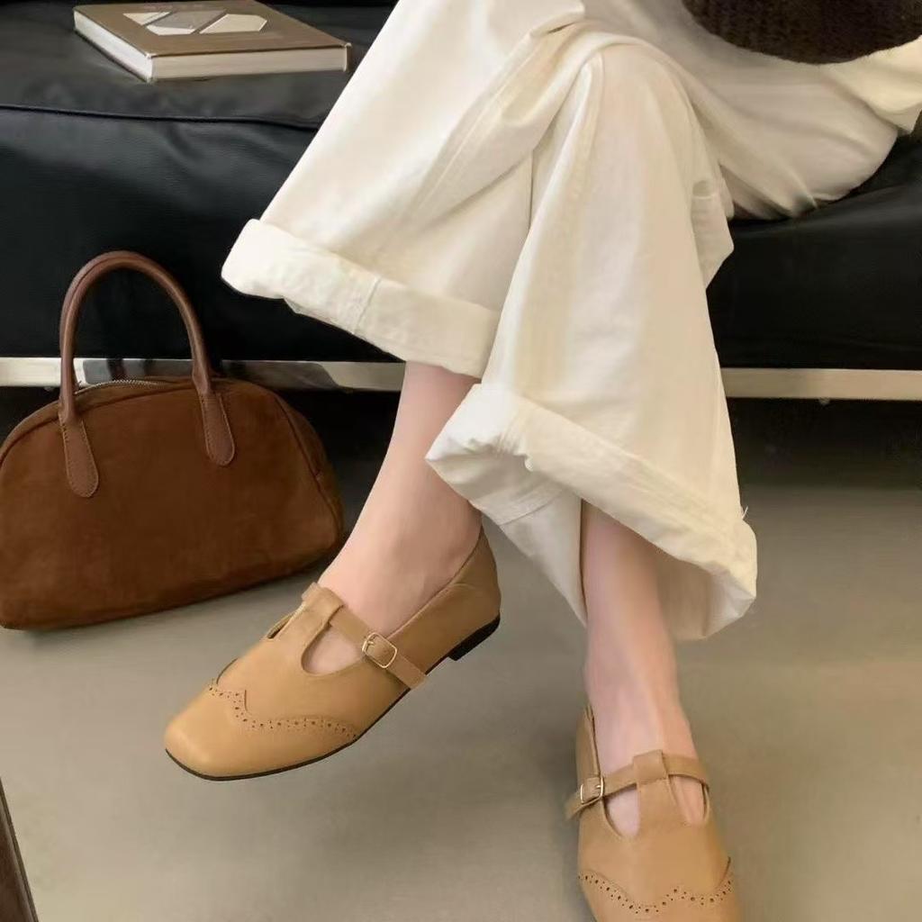 New Style Fashion Women's Flat Loafers Shoes Casual Sneakers Shallow Mary Jane Shoes Sandals Walking Leather Zapatos De Mujer