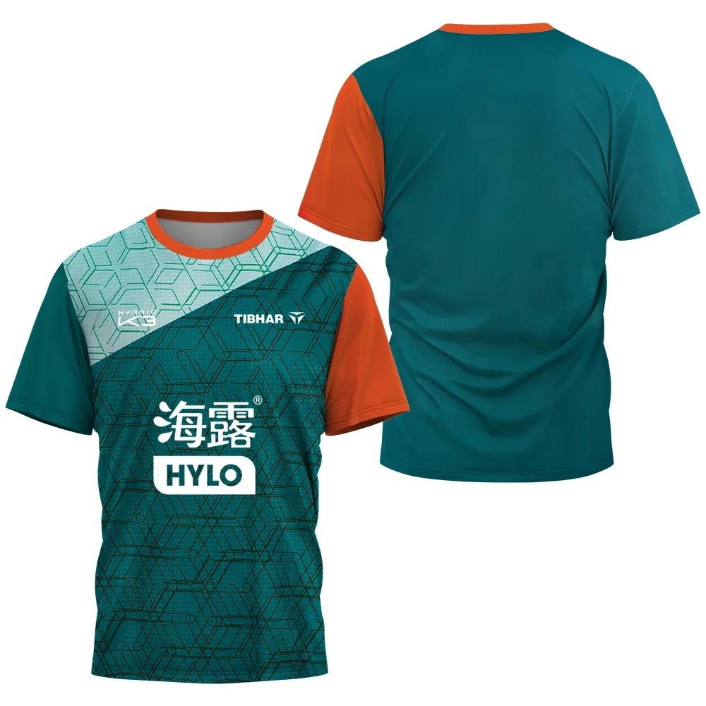 Singapur Felix Lebrun Liga Ropa 2024 Camiseta de Tenis de Mesa para Hombre Secado Rápido Transpirable Manga Corta Camiseta de Tenis para Hombre