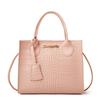 Sac à Bandoulière Femme Motif Crocodile Lettre Édition Coréenne Étiquette Couleur Bonbon Pendentif Couleur Platine Sac