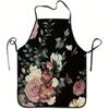 A Vintage Floral Print Apron, Durable and Easy To Clean, with an Adjustable Waistband. Suitable for Kitchen Cooking, Gardening, Orchard Picking, Chris