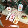 50Pcs Christmas Brown Kraft Paper Gift Tags with Jute And Baker Rope for DIY Xmas Holiday Present Wrap Stamp Navidad Decoration