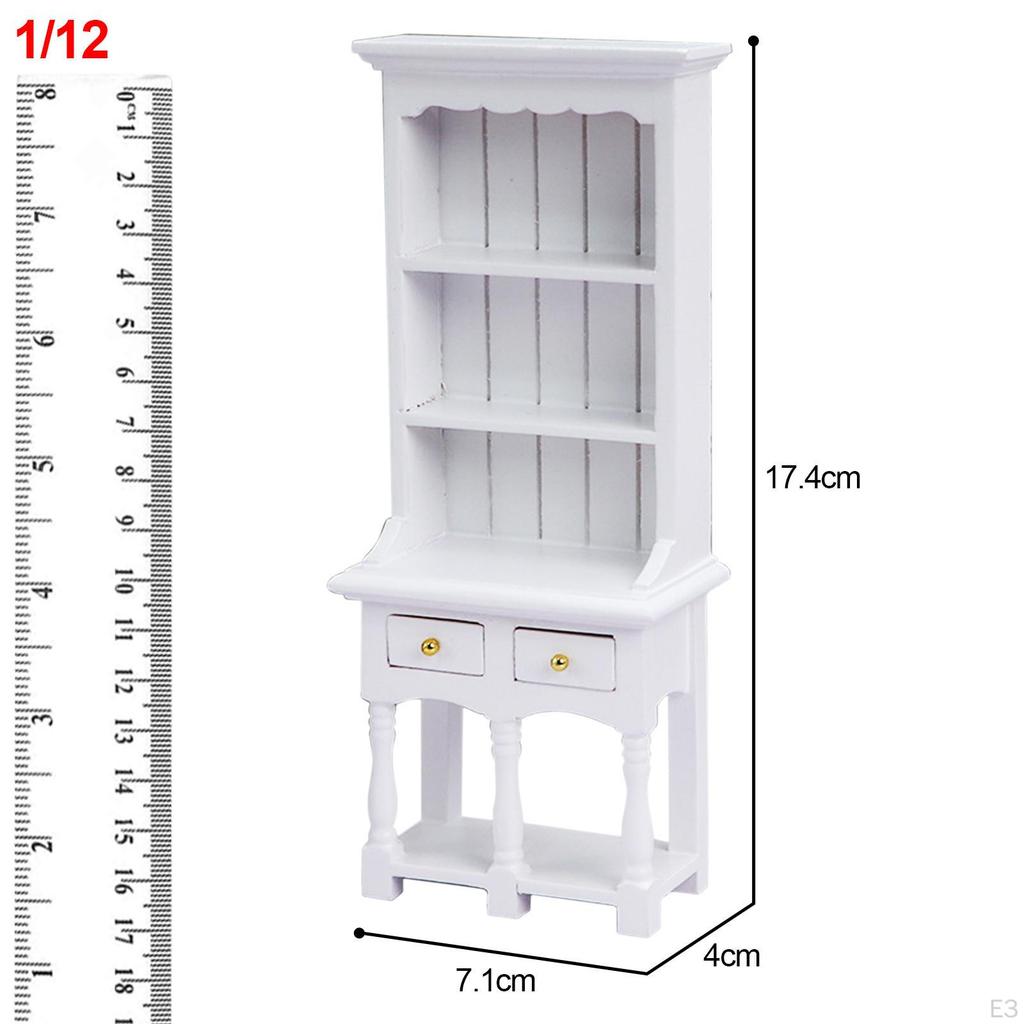 1:12 1/12 Miniature Cupboard Bookcase Dollhouse Furniture Adults Playset