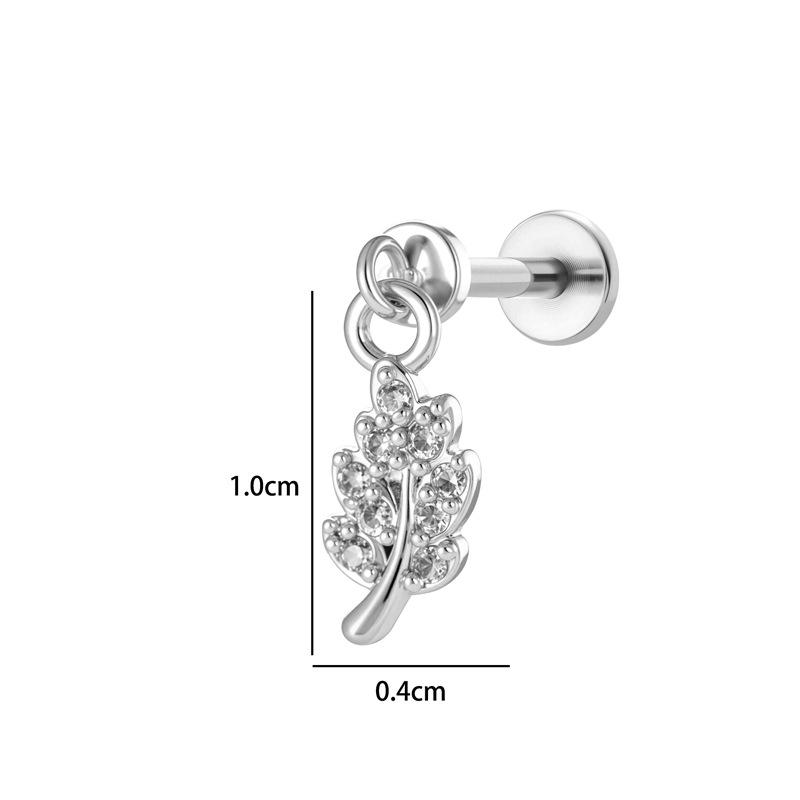 

Micro Set Zircon Cherry Heart Round Star Internally Threaded Labret Lip Stud Earring Body Jewelry