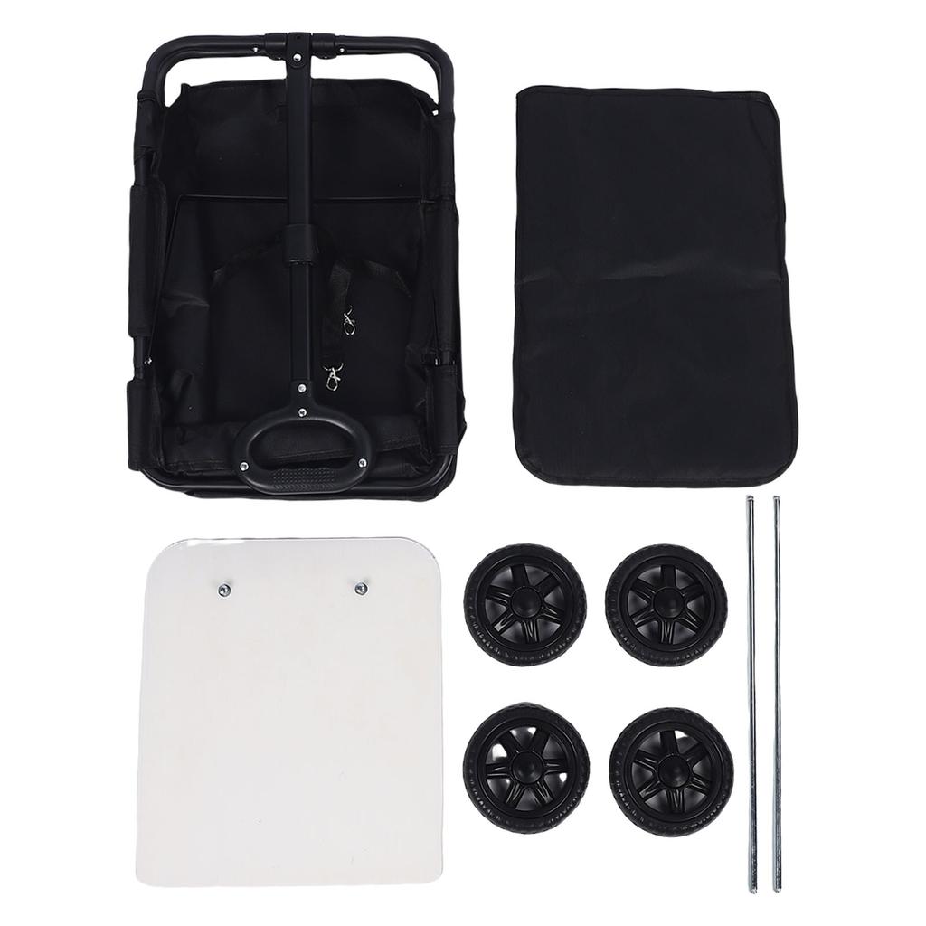 Haustierwagen Multifunktional Faltbar 4 Räder Ziehbar Haustierkarre Tragbar für Outdoor Camping Reisen