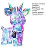 Iridescent Prismatic Christmas Deer Decor LED Deer Night Light Ornaments Colorful Lighted Deer Figurine Holiday Home Decor