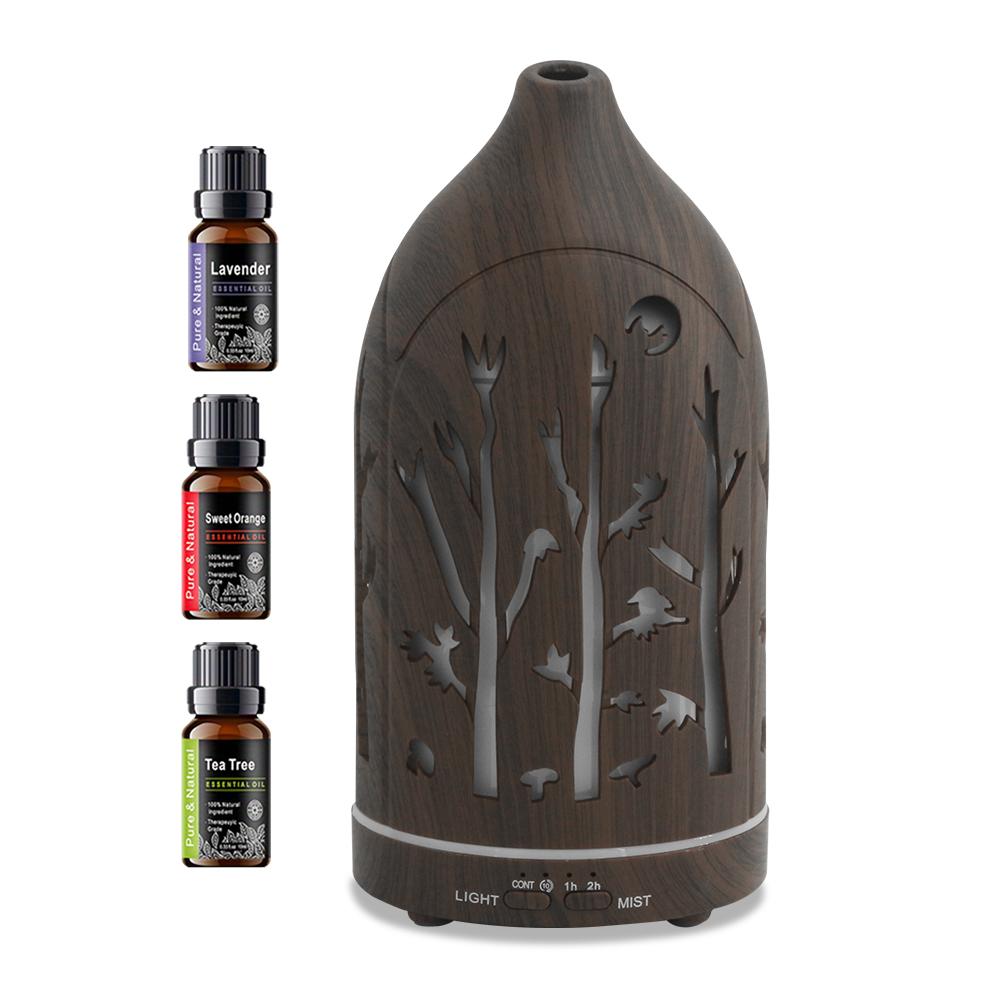 Perfect for Home & Office  Quiet Ultrasonic Diffuser with 7 LED Lights & Essential Oils