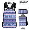 Classic Novelty Cool Ethnic Style 3D Print 3pcs/Set Pupil School Bags Laptop Daypack Backpack Inclined Shoulder Bag Pencil Case
