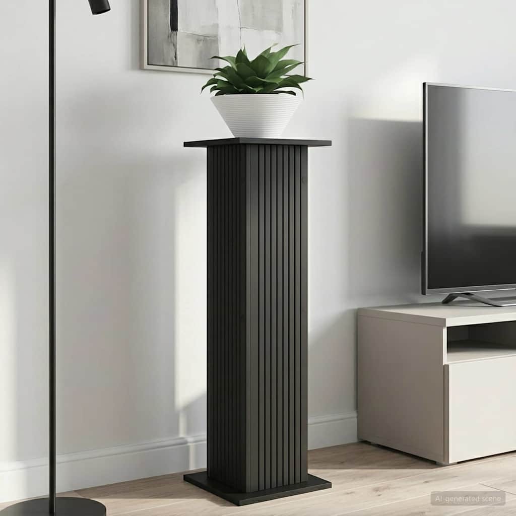 Plant Stand 2 Pcs Black 30.5 X 30 X 100.5 Cm