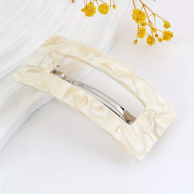 Women's Hollow Acetate Rectangular Hairpin Fashion Elegant Micro Arc Hairpin Fashion Lazy Bundle Hairpin