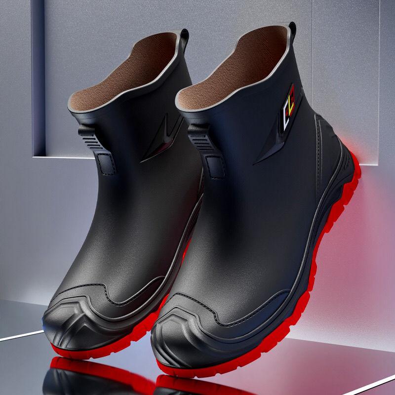 Frühling Herbst Kochen Arbeit Knöchel Herren Gummistiefel Niedriger Absatz Wasserdicht Beständig Angeln Wasser Kunststoff Gummi 2026 Schlamm Herrenschuhe