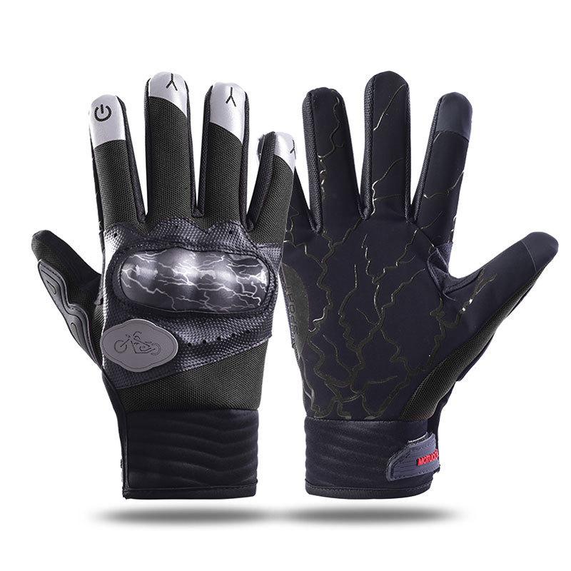 Cycling Gloves Four Seasons Men's Outdoor Sports Motorcycle Case Touch Screen Off Road Palm Protection Shock Absorbing and Anti Slip Gloves