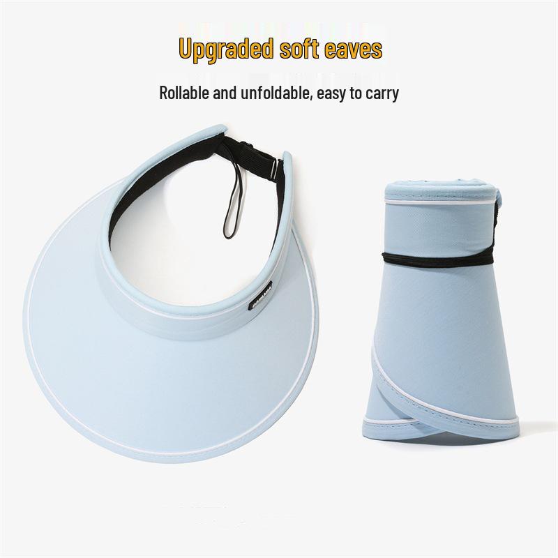 Women's Trendy UV Protection Visor Hat - Large Brim, Face Shield, Sun Hat
