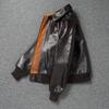 Chinese Size Brown Oil Waxed First Layer Genuine Cowhide A2 Great Escape Genuine Leather Jacket Men Loose Lapel Flight Jackets