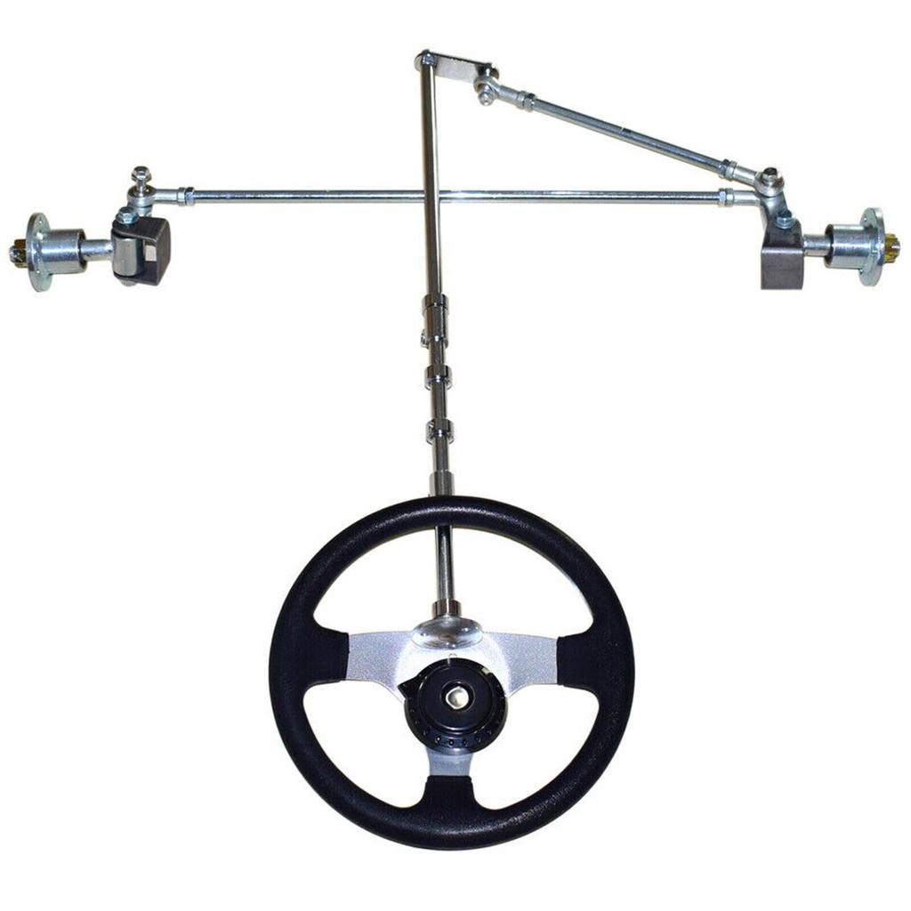 Go Kart Front Axle Kit Go Kart Steering Set Tie Rod Wheels Trike Kit Drift Trike Axle For DIY Go Kart ATV