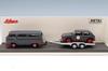 Schuco 1/87 Volkswagen T2 Bus with Trailer & Volkswagen Golf I GTI