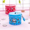 With Iron Lock Cylinder Saving Box Cute Metal Piggy Bank Cartoon Piggy Bank  Collecting Box