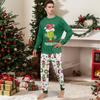 Christmas Print Family Matching Pajama Set Long Sleeve Long Pants Neck for Women Men and Kids