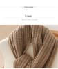 Women's 100% Pure Cashmere Scarf - Autumn/Winter Wheat Ear Knit, High-Grade Korean Style, Versatile, and Warm.
