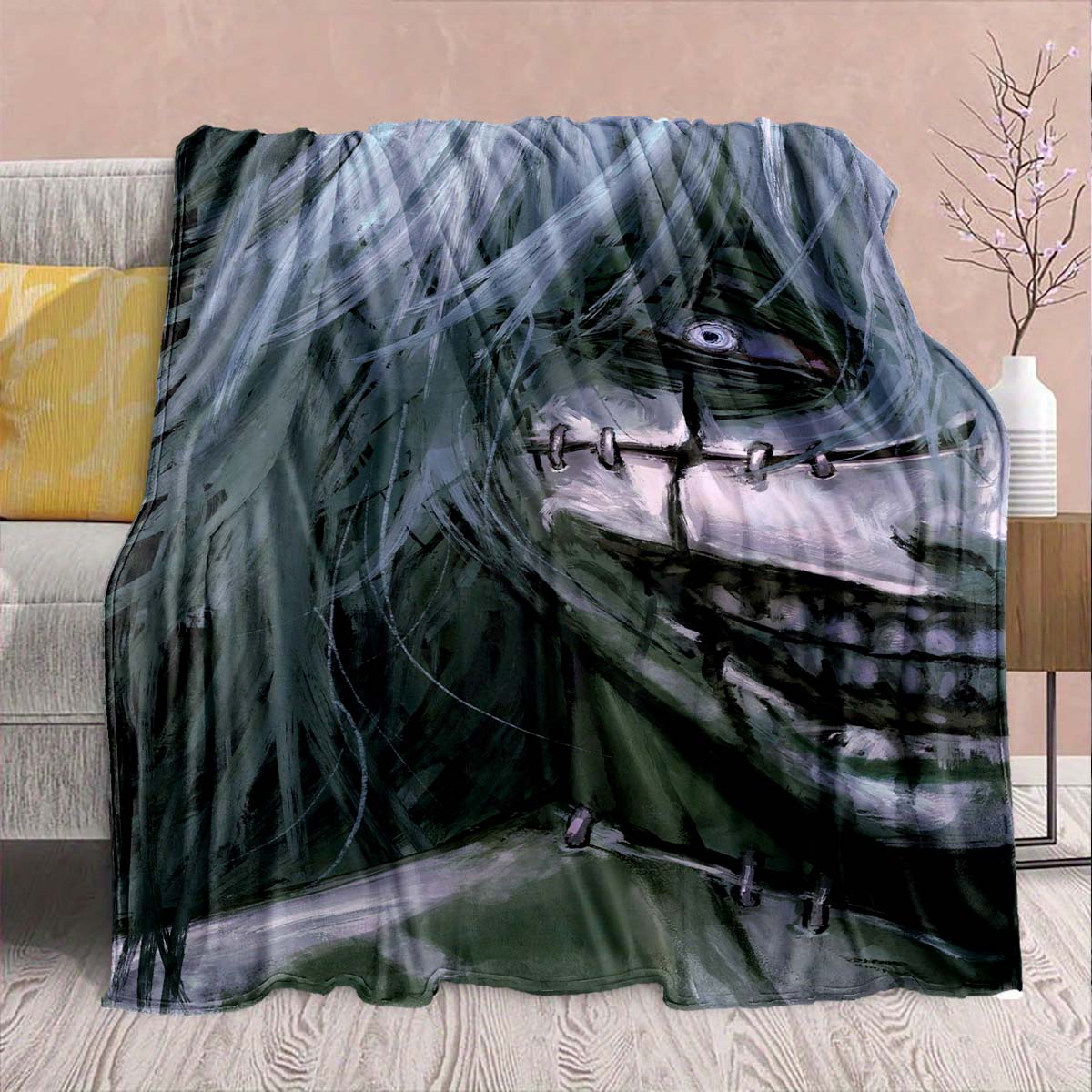 

Jujutsu Kaisen Flannel Warm Throw Blanket Soft Cozy Plush Lightweight Sofa Bed Home Decor -QJY 75x90cm