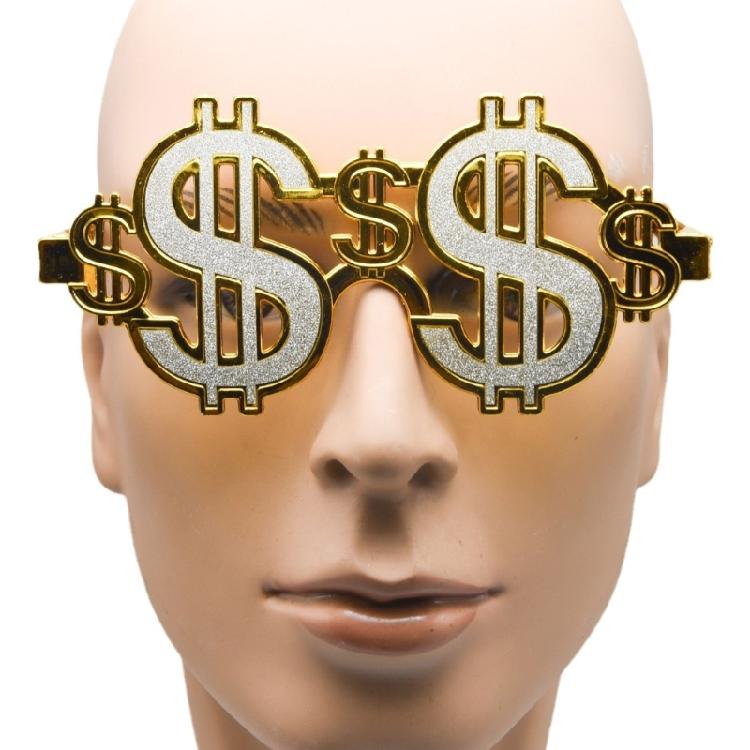 Zabawne okulary w kształcie znaku dolara Okulary imprezowe dla dorosłych na urodziny Halloween Fotografię
