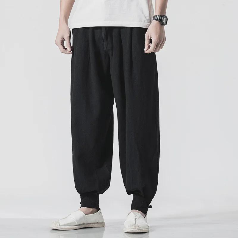 Loose Cotton & Linen Monk Pants - Lay Buddhist Meditation Wear for Spring & Summer