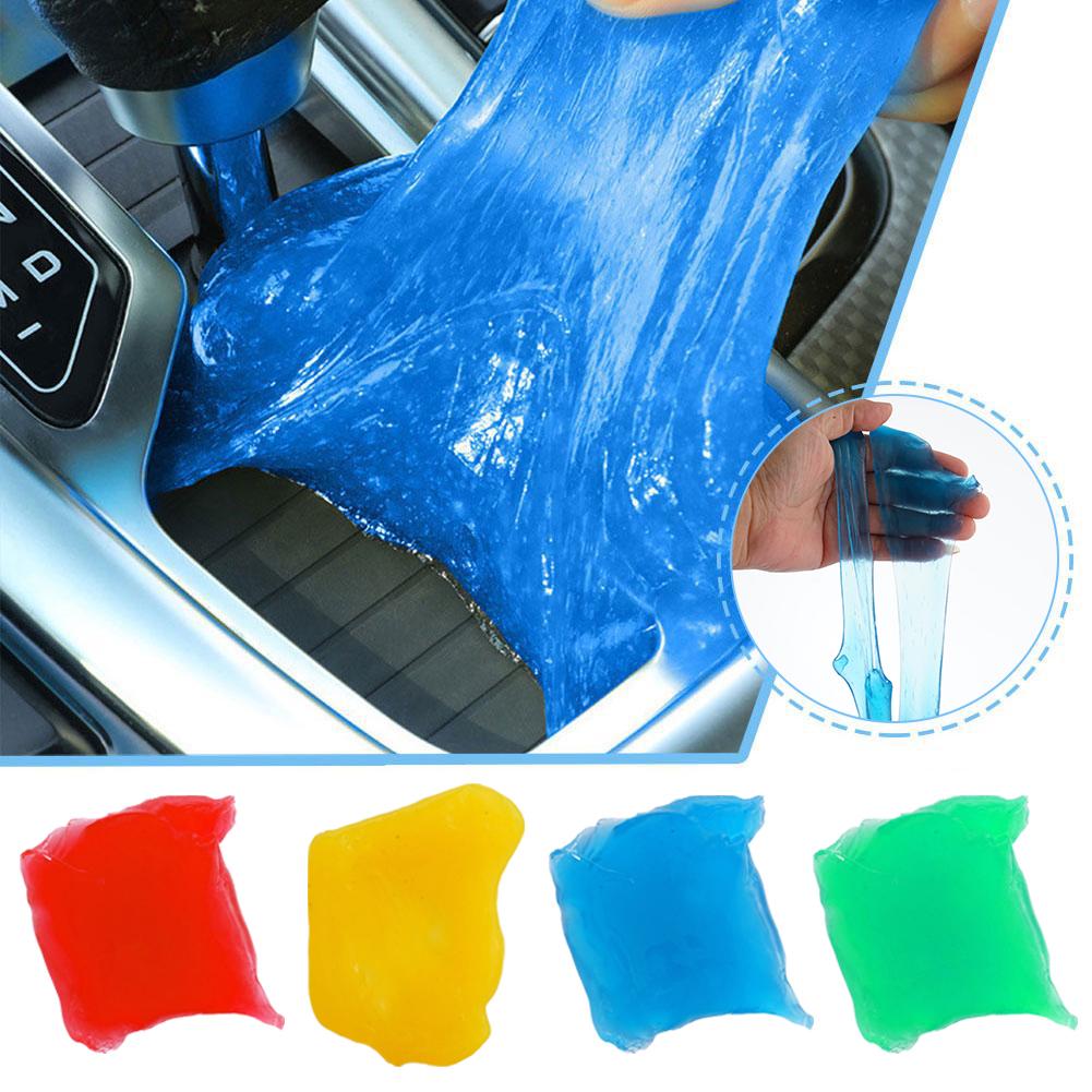 Car Cleaning Gel Reusable Keyboard Cleaner Vent Cleaner Slime Dust Dirt Removal Car Gel Mud Putty Kit USB For Laptop Cleans