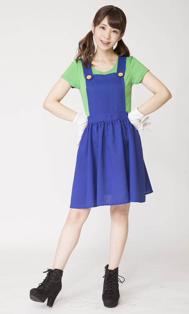 Party City Nari Character Research Club Cosplay Grün Plummer Girl Grün Damen