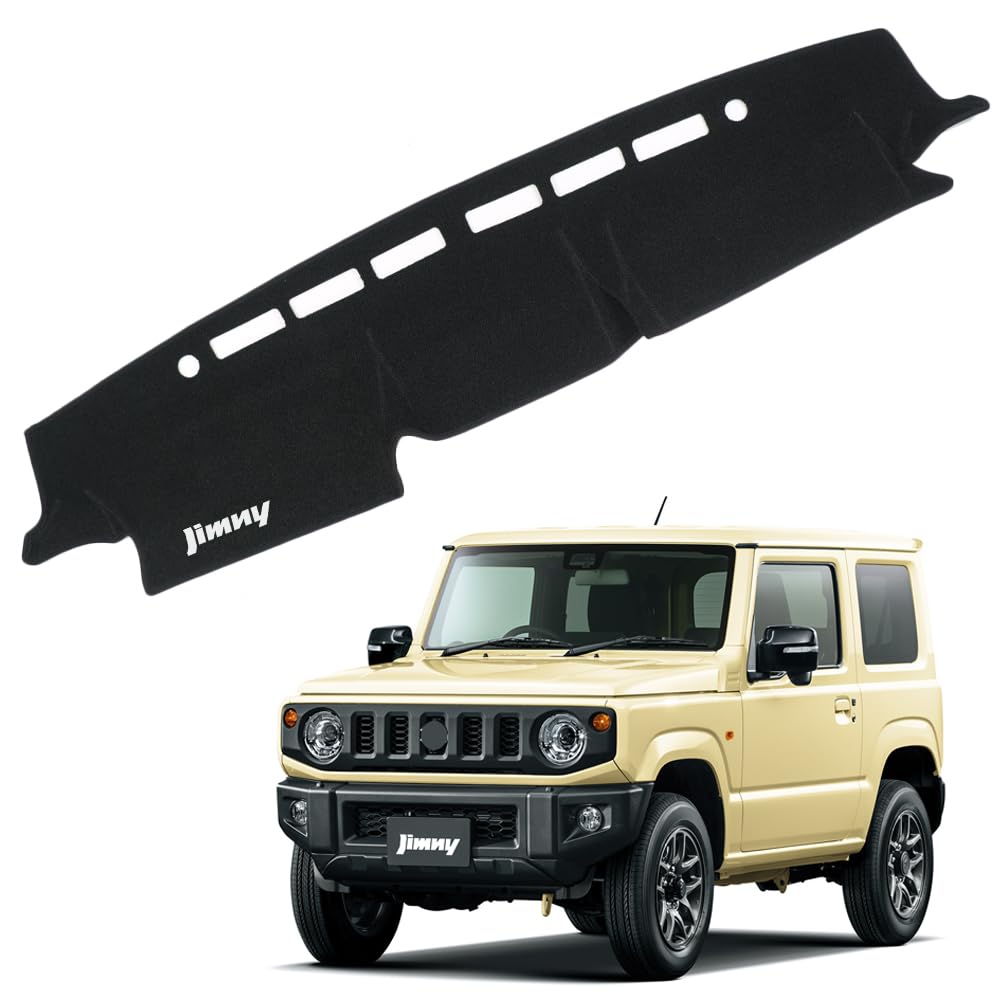 

[SAWAKAK]I Dashboard Mat for Suzuki Jimny JB64/JB74, Polyester, Non-Slip, with Logo. чёрный