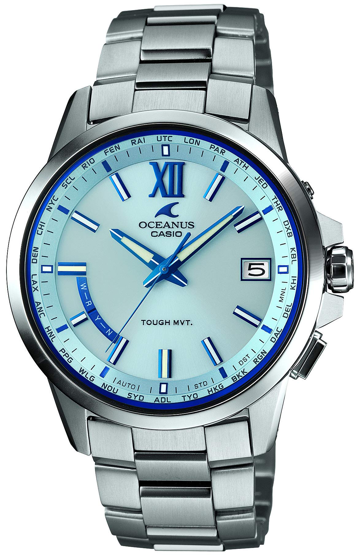 

Oceanus Watch Radio Solar Silver [Casio] [] OCW-T150-2AJF для чоловіків синій