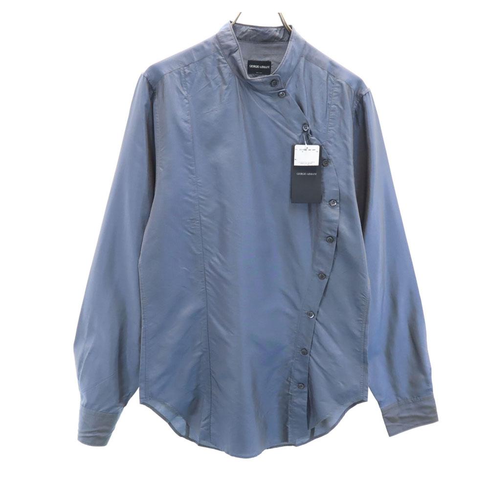 Unused GIORGIO ARMANI Made In Italy Long Sleeve Band Collar Shirt Women Used