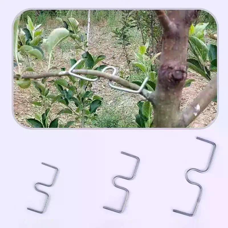 10Pcs M-Shaped Fruit Tree Branch Shape Fixators Trees Support Holder Plants Vine Trainers Steel Wire Branch Bending Tools