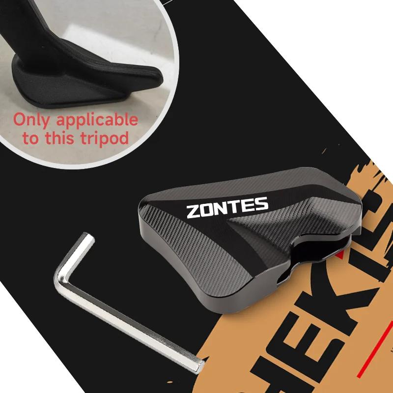 Chekis Is Suitable for Zontes 368g 501g Motorcycle Modification Accessories, Side Support Enlarged Base, Side Tripod Enlarged Pa Low Version-BLACK-B