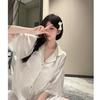 1011 Summer Pajamas Women's Ice Silk Butterfly Shirt Skirt Live Broadcast Explosion Sweet, Cute and Comfortable Loungewear Can Be Worn Outside