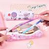 PU Leather Pen Bag Dirt-proof Stationery Bag Cute Cartoon Pencil Case  Students