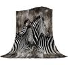 Animal Zebra Black and White Stripes Pattern Flannel Throw Blanket  Soft Lightweight Warm Cozy Kid Adult Travelling Camping Gift