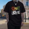 New Summer Men's Fashion T-shirt Personality Letter LOVE Printed Men's T-shirt Top