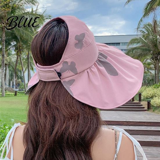Sunshade Hat for Face Protection Women Sun Bucket Hat Wide Brim Summer Foldable Beach with UV Cap Breathable Outdoor Travel Comfortable Hiking