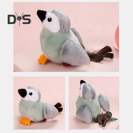 Păsări interactive ciripit Jucărie de pisică Simulare Aripi batătoare Păsări de pluș Activare la atingere Jucărie electrică de păsări zburătoare pentru pisici și câini