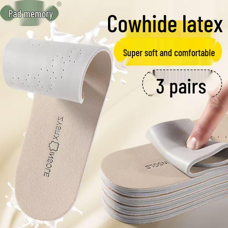 Men s Genuine Leather Super Soft Shock-Absorbing Sports Insole – Pain Relief, Sweat-Absorbing, Deodorizing, Height-Boosting. 39-40 бежевый новый модели