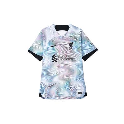 Nike חולצת כדורגל 'לבן שחור' של ליברפול FC 2022/23 Stadium Away Dri-FIT לגברים DN2715-101