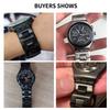 Silver Black for Swatch Bracelet 19mm Mid-Convex Style Stainless Steel 316L Watchband Easy-to-Clean Daily Wear Watch Accessories