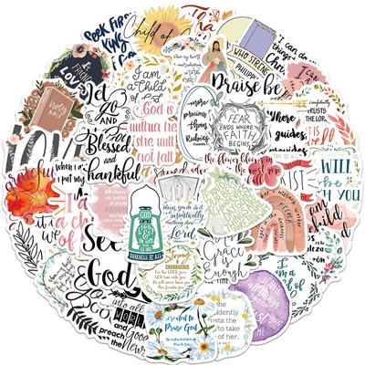 52 Pezzi Frasi di Gesù Cristiani Religione Detti Adesivi Adesivo Bible Decal