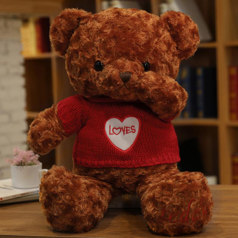 Clothes Teddy Bear Doll Plush Teddy Bear Sweater Hug Bear Doll Girl Soothing Ragdoll